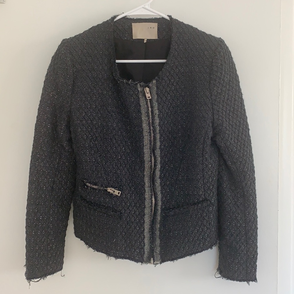 IRO metallic tweed jacket